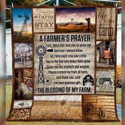 A Farmer S Prayer HUR1635 3D Customized Quilt 2307 and Home Decor