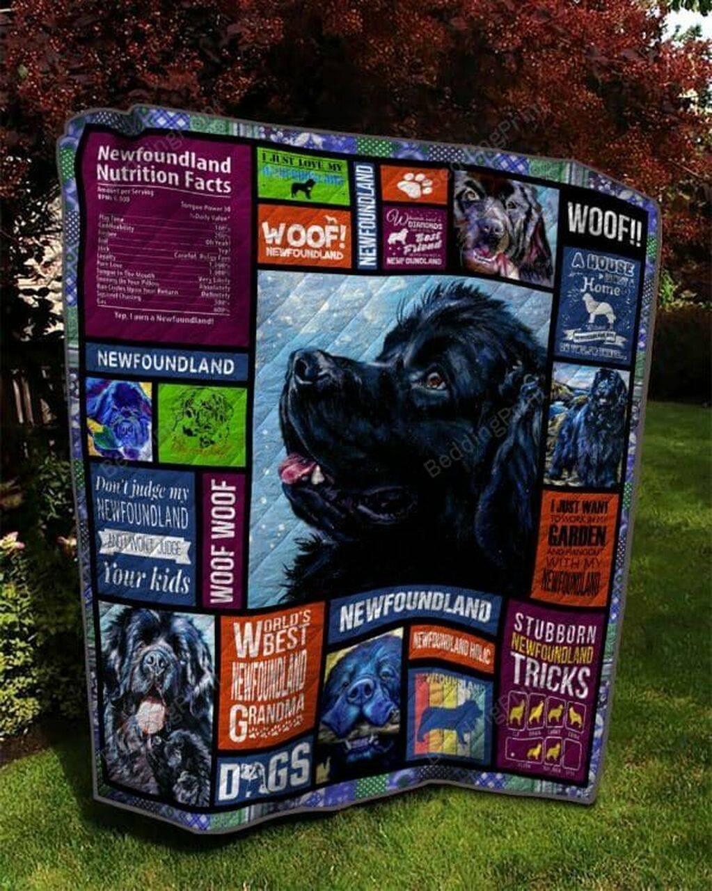 A House Is Not A Home Without Newfoundland Dog Quilt Blanket Great Customized Blanket Gifts For Birthday Christmas Thanksgiving and Home Decor