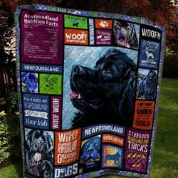 A House Is Not A Home Without Newfoundland Dog Quilt Blanket Great Customized Blanket Gifts For Birthday Christmas Thanksgiving and Home Decor