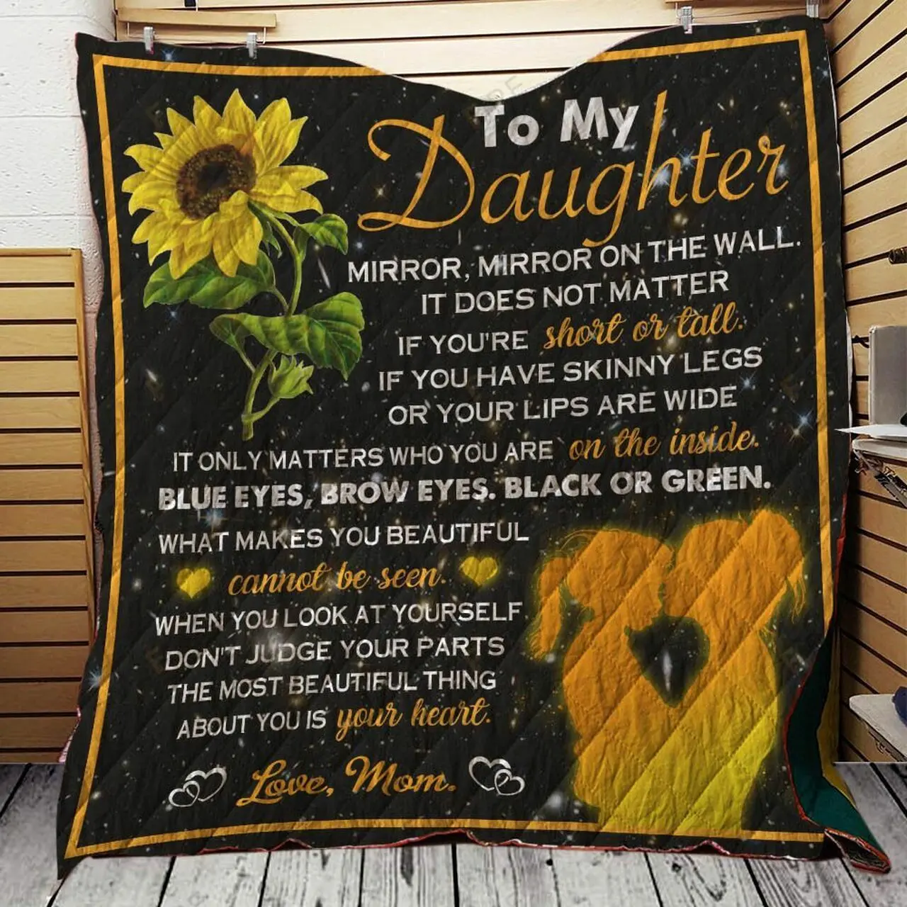A Letter To My Daughter Quilt Blanket A138 and Home Decor