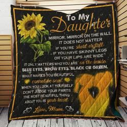 A Letter To My Daughter Quilt Blanket A138 and Home Decor