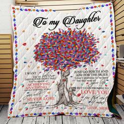 A Letter To My Daughter Quilt Blanket A151 and Home Decor