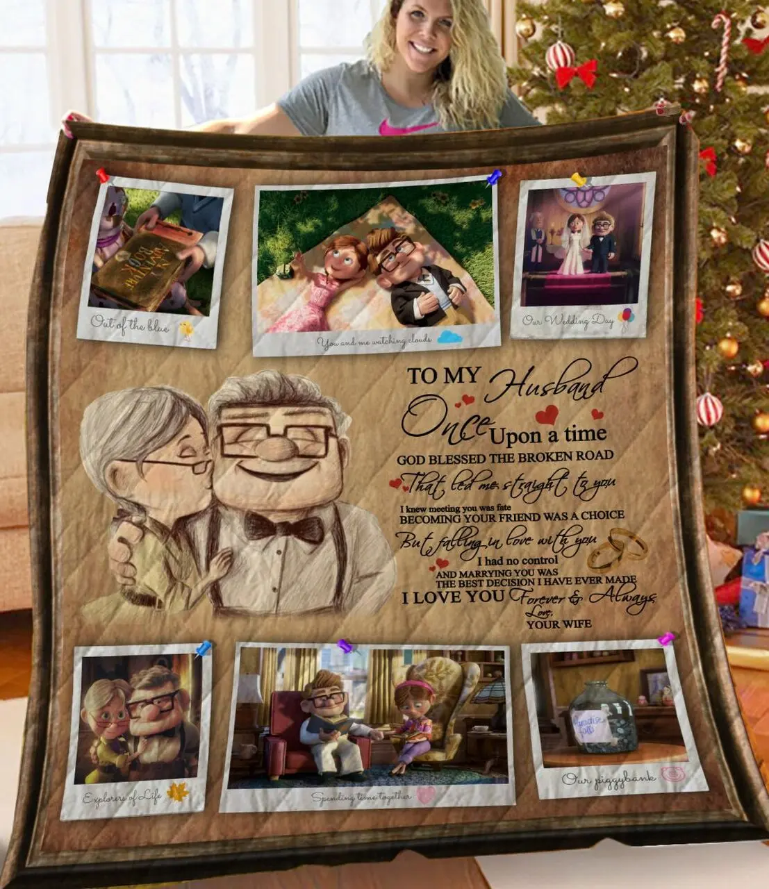 A Letter To My Husband Quilt Blanket A144 and Home Decor