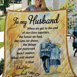 A Letter To My Husband Quilt Blanket A147 and Home Decor