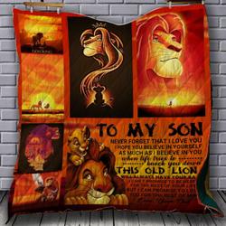 A Letter To My Son Lion Quilt Blanket A188 and Home Decor