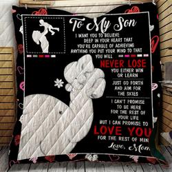 A Letter To My Son Quilt Blanket A164 and Home Decor