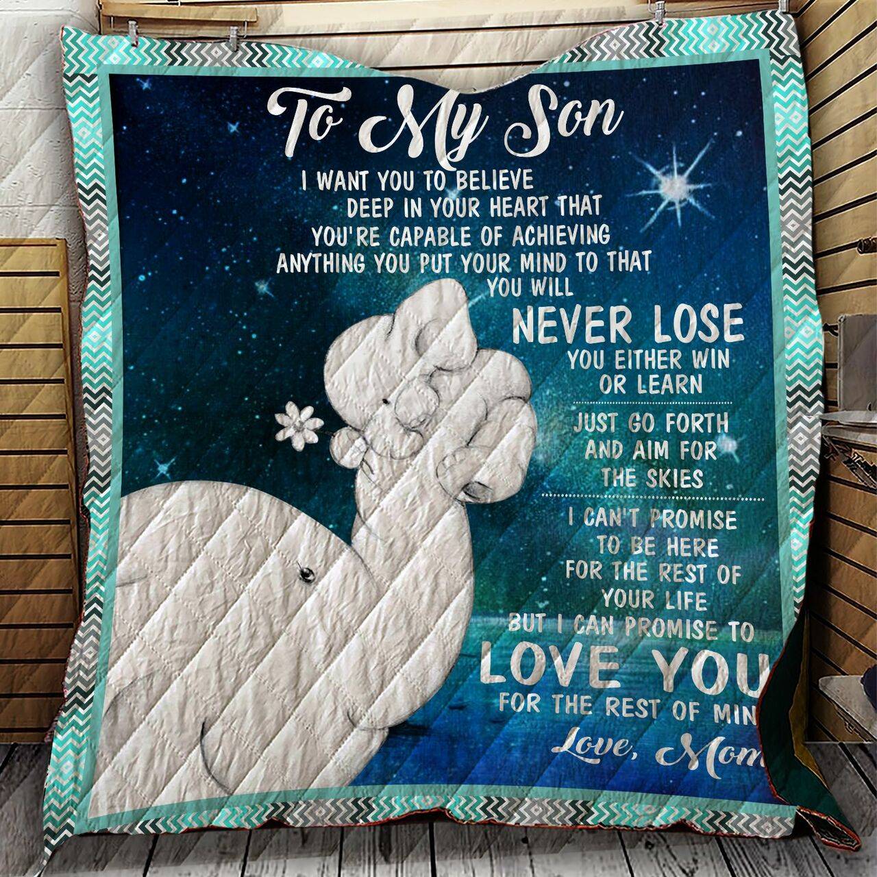 A Letter To My Son Quilt Blanket A167 and Home Decor