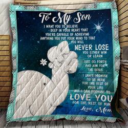 A Letter To My Son Quilt Blanket A167 and Home Decor