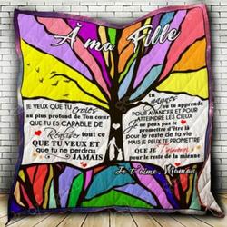 A Ma Fille Je Taime Maman Cl22100004Mdq Quilt Blanket and Home Decor