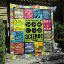 A Moment Of Science Please Quilt Blanket Hp47  Quilt and Home Decor