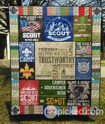 A Real Scout Knows What Counts Quilt Blanket Aa22  Quilt and Home Decor