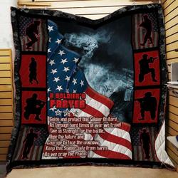 A Soldiers Prayer Quilt Blanket ABC07114047 and Home Decor