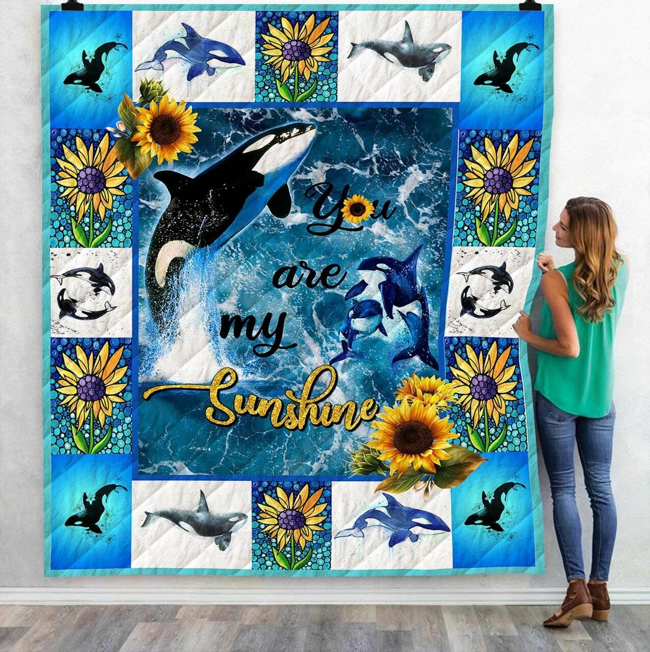 Aa You Are My Sunshine Orca Sunflower Quilt Lifqh Fuct2409 and Home Decor