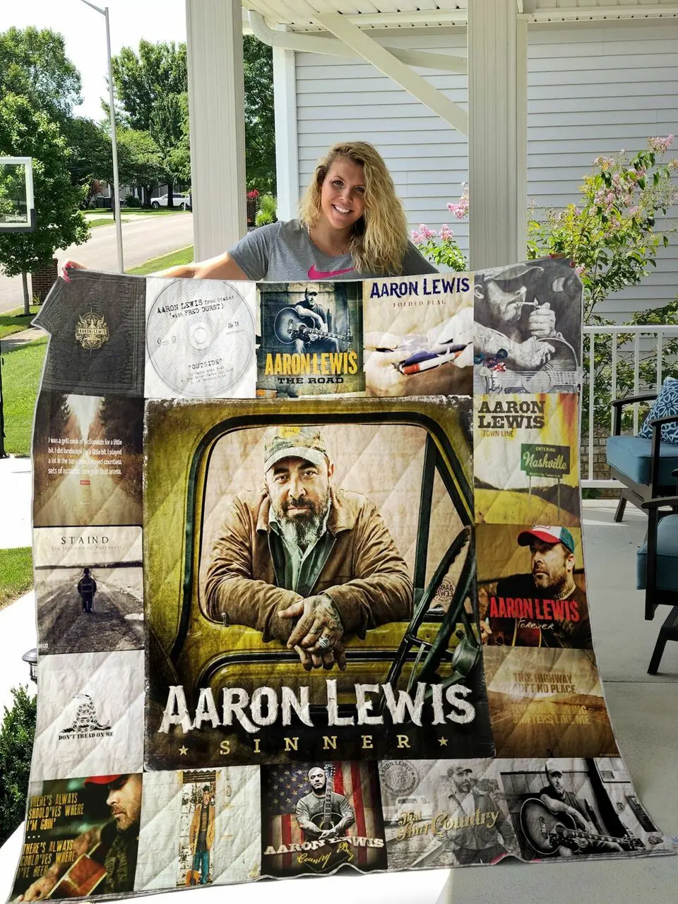 Aaron Lewis Quilt Blanket For Fans Ver 17 and Home Decor
