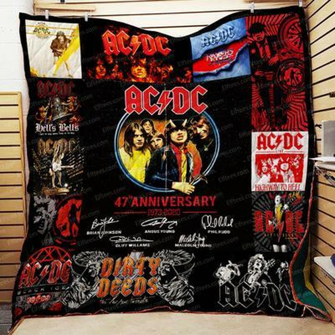 Ac Dc Rock Band Music Legend Quilt Blanket Acdc01 Quilt and Home Decor