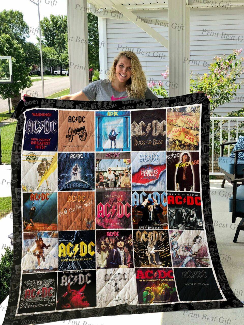 Acdc Albums Cover Poster Quilt Blanket Ver 2 and Home Decor - One Buddy ...