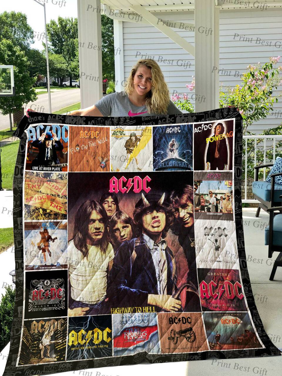 Ac/Dc Albums Cover Poster Quilt and Home Decor
