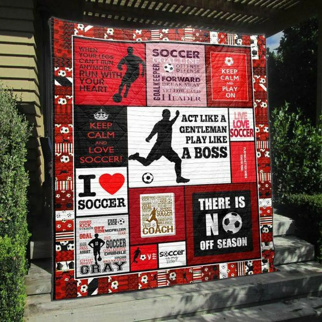 Act Like Gentleman Soccer Men Quilt Blanket Vh09 Quilt and Home Decor
