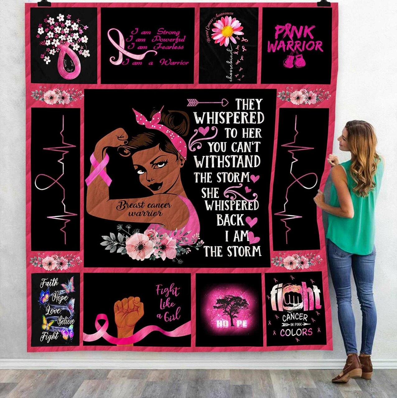 Ad Breast Cancer Warrior Quilt Liggv Fuct2409 and Home Decor