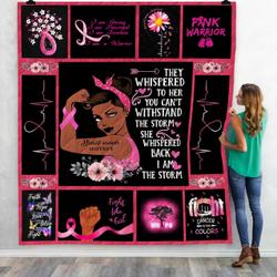 Ad Breast Cancer Warrior Quilt Liggv Fuct2409 and Home Decor
