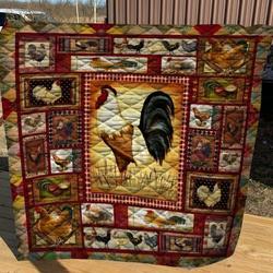 Ad Chicken The Amazing Rooster Quilt Lidtf Fuct2409 and Home Decor