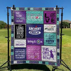 Addicted To Archery Quilt Blanket Great Customized Blanket Gifts For Birthday Christmas Thanksgiving and Home Decor