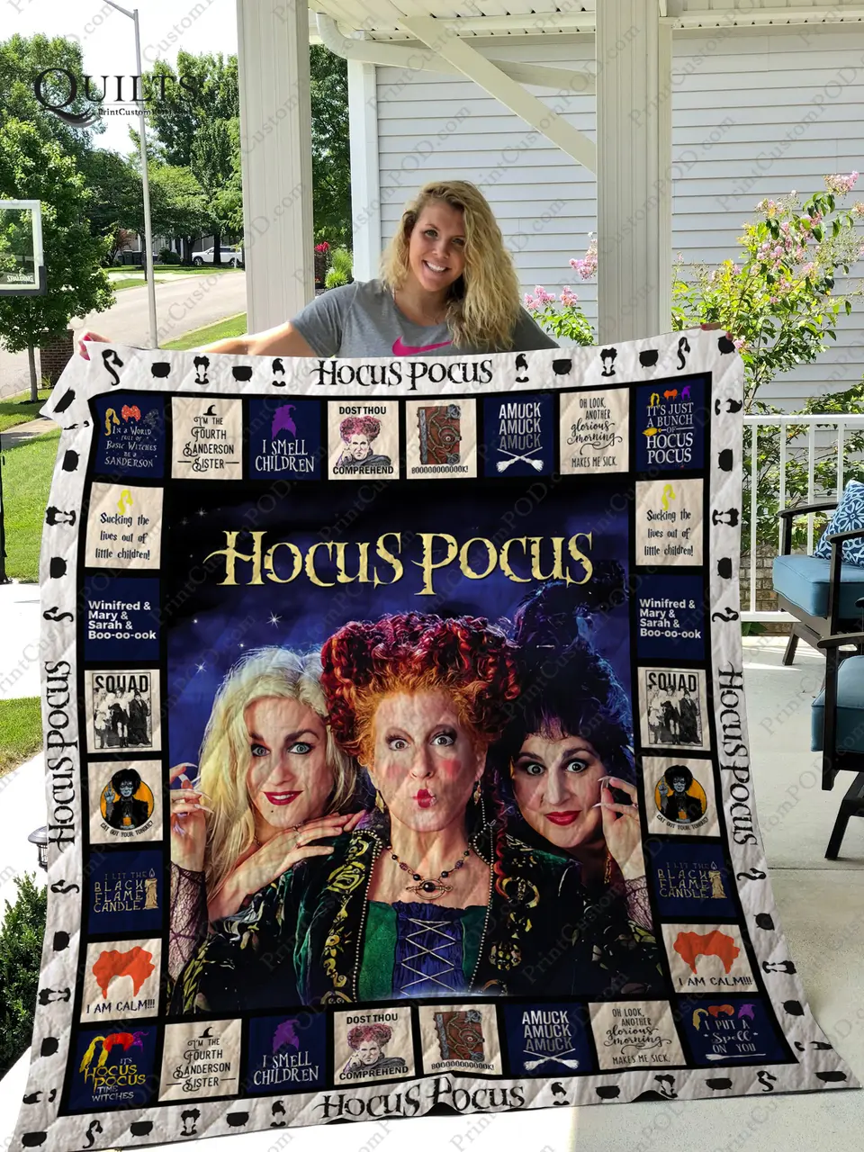 Adu - Hocus Pocus Quilt Blanket Ver 1 and Home Decor