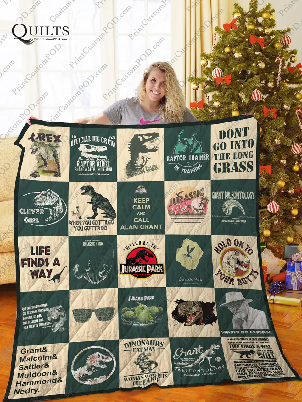 Adu - Jurassic Park Quilt Blanket Ver 25 and Home Decor