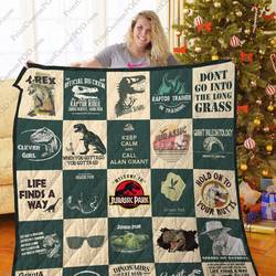 Adu - Jurassic Park Quilt Blanket Ver 25 and Home Decor