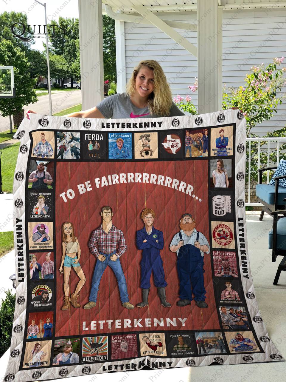 Adu - Letterkenny Quilt Blanket Ver 1 and Home Decor
