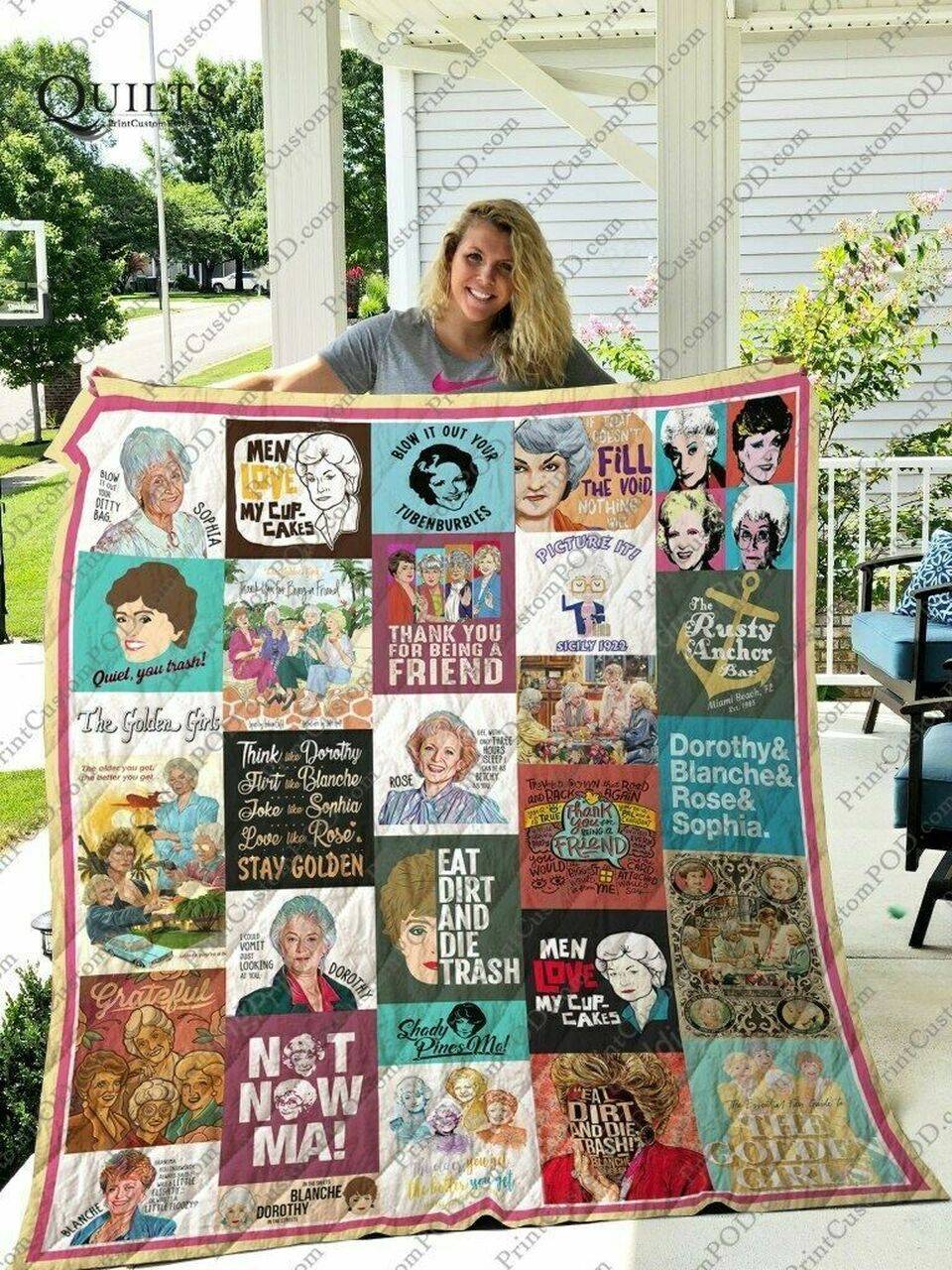 Adu- The Golden Girls 28 Quilt Blanket and Home Decor