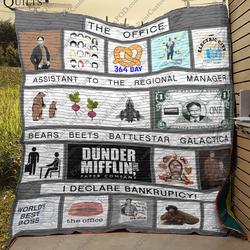 Adu - The Office Quilt Blanket and Home Decor