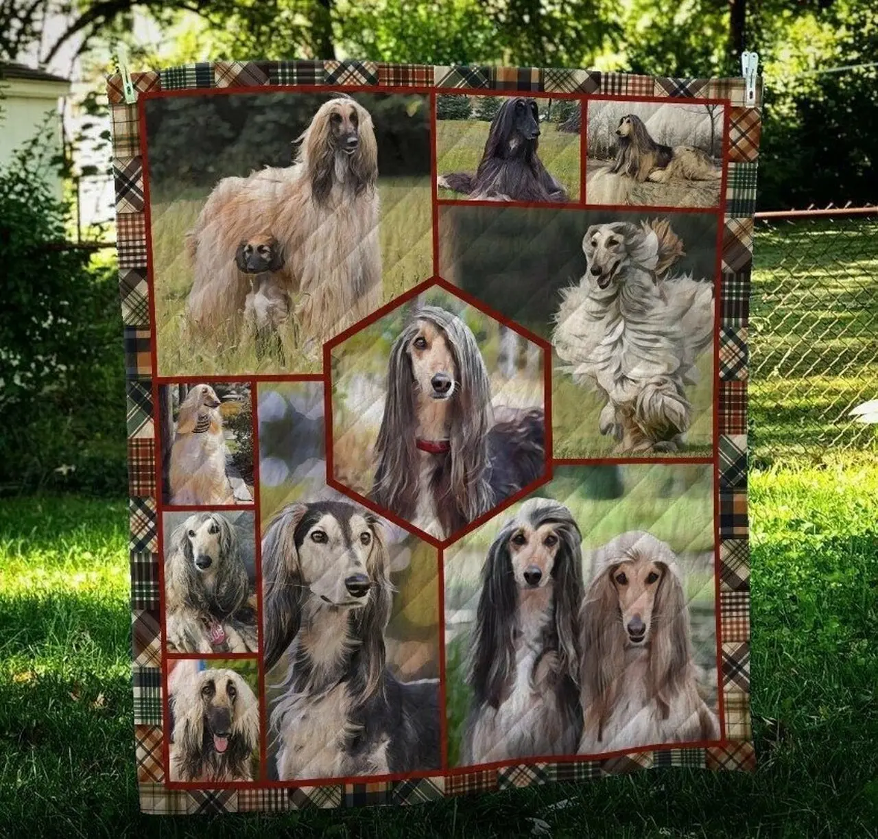 Afghan Hound Beauty Hur Quilt Bevrva and Home Decor