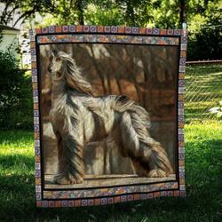 Afghan Hound Look Cl09100003Mdq Quilt Blanket and Home Decor