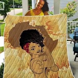 Africa Strong Black Women TH2309002CL Quilt Blanket and Home Decor