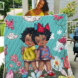 African Black Kids TH2309020CL Quilt Blanket and Home Decor
