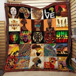 African Culture Quilt Blanket Th427 and Home Decor