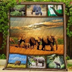 African Elephant Jfj Quilt Jd and Home Decor