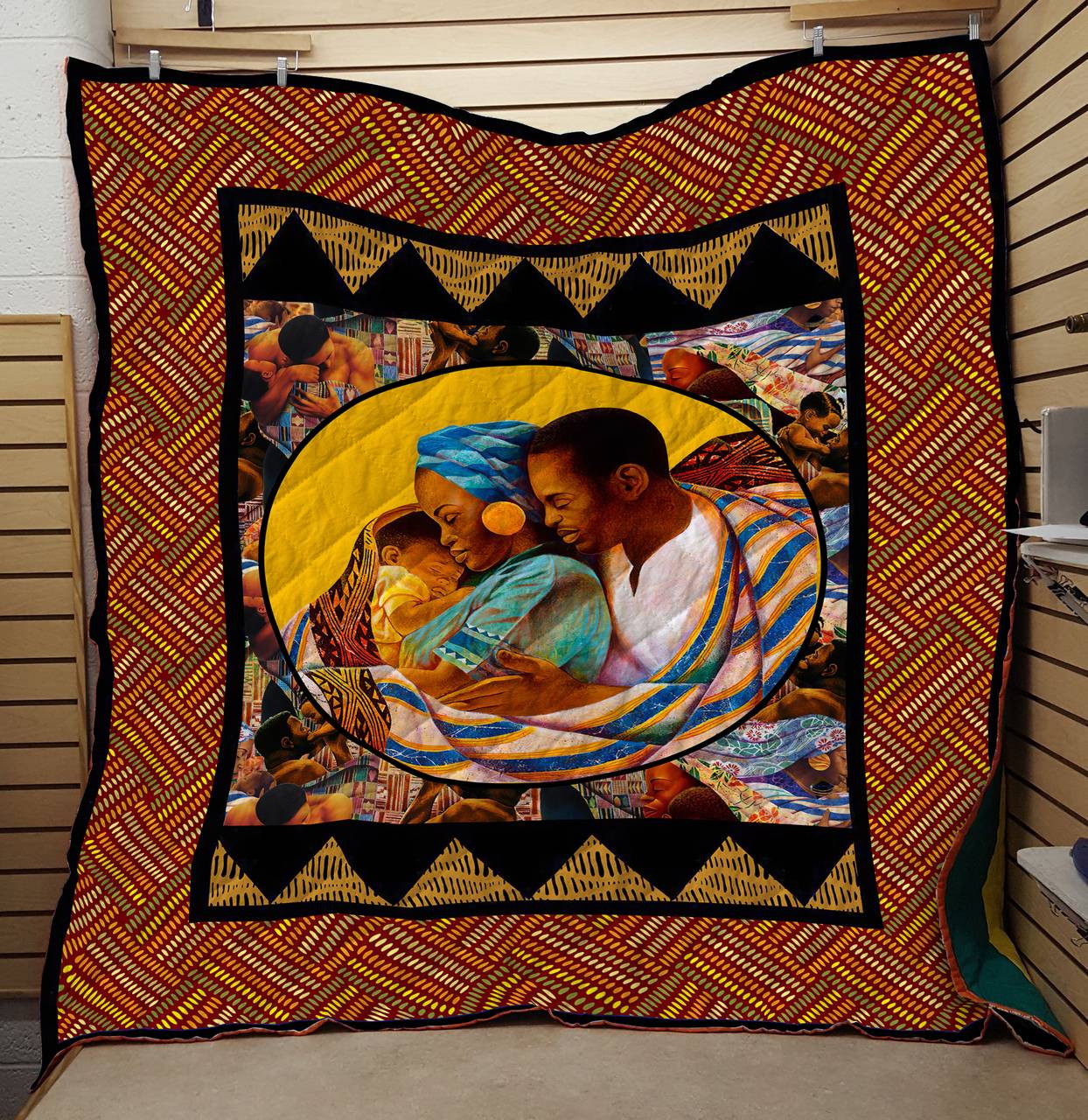African Family Love HUR37483 3D Customized Quilt 2407 and Home Decor