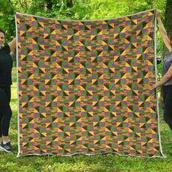African Kente CL12100001MDQ Quilt Blanket and Home Decor