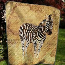 African Zebra Quilt Yy2353 Fuct0809 and Home Decor