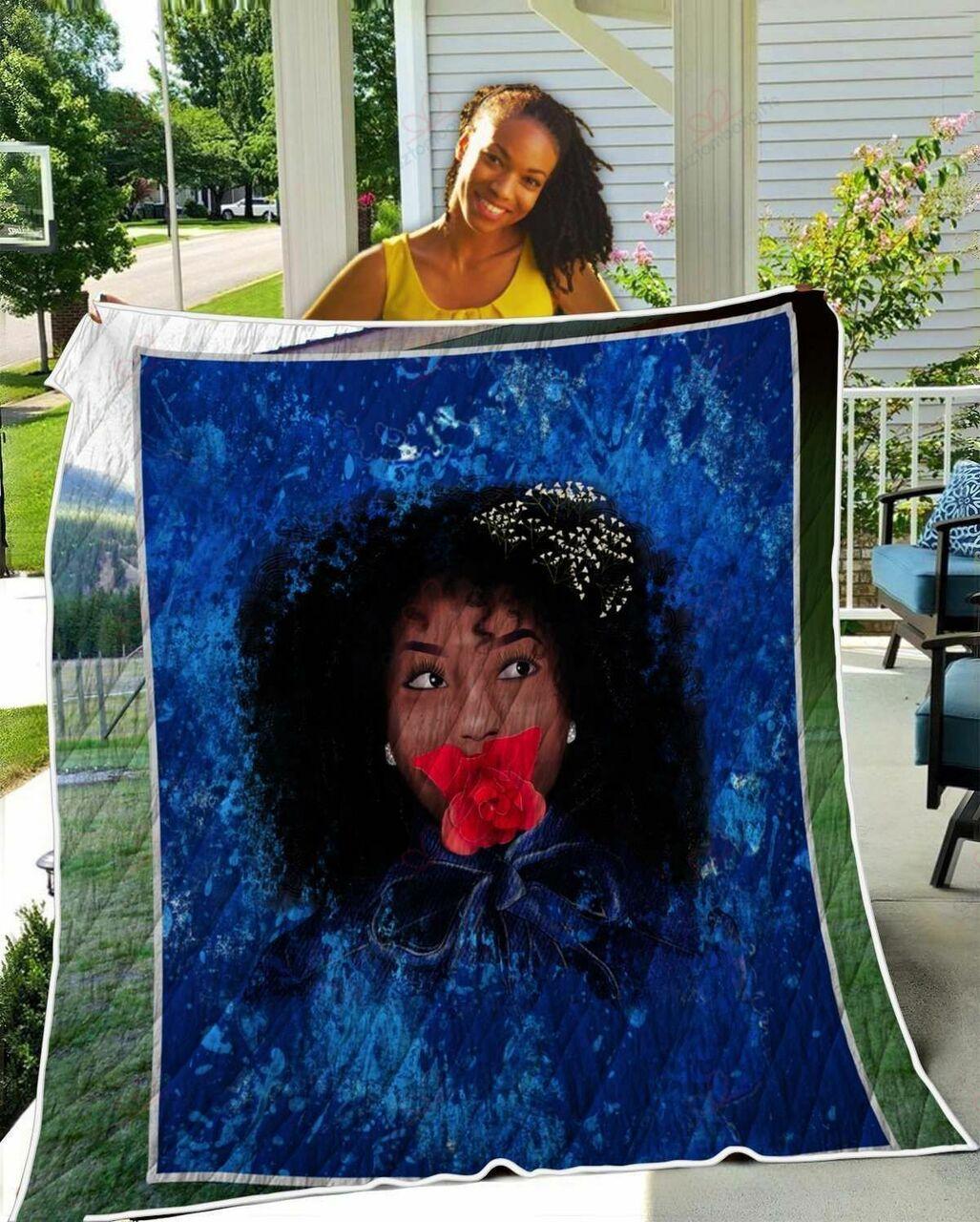 Afro African Blue Art TH2309034CL Quilt Blanket and Home Decor