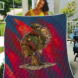 Afro Black Woman Headwrap Style African Natural Headwraps Women Quilt Asi Fuct2909 and Home Decor