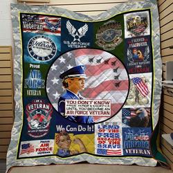 Air Force Veteran Quilt Blanket Dql-Qhg0019 and Home Decor