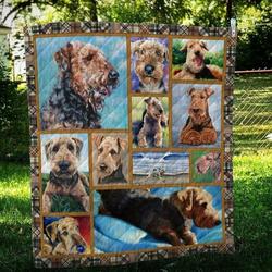 Airedale Terrier Cute Cl10100005Mdq Quilt Blanket and Home Decor