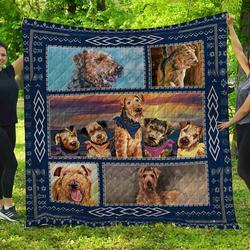 Airedale Terrier Jfj Quilt Ci and Home Decor