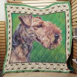 Airedale Terrier Quilt Rok and Home Decor