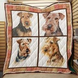 Airedale Terrier Quilt Vgo and Home Decor