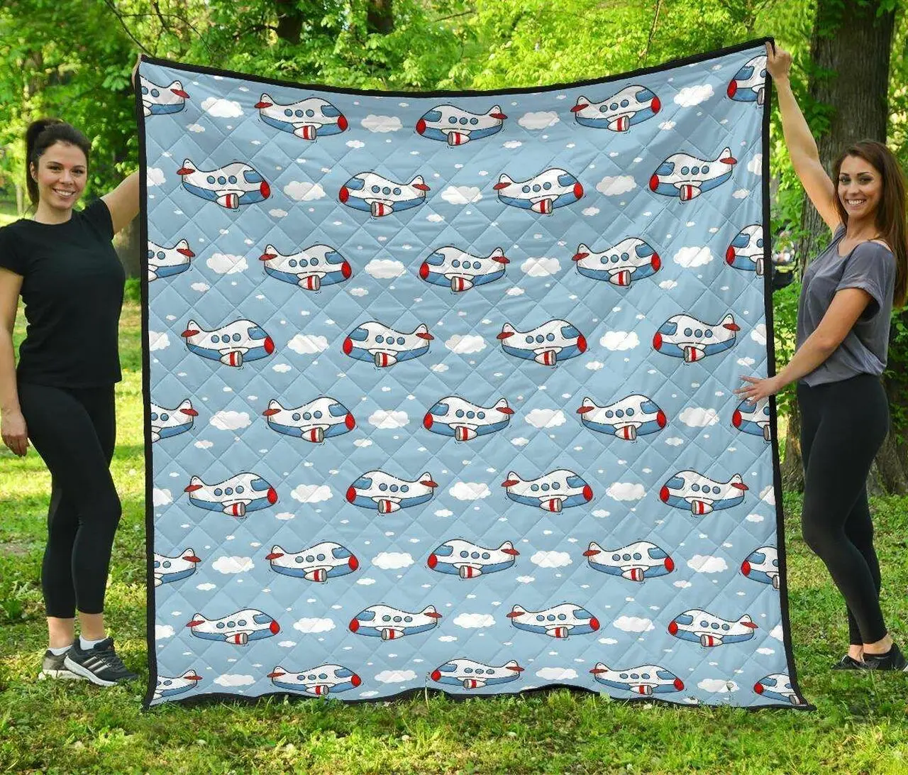 Airplane Cl12100007Mdq Quilt Blanket and Home Decor