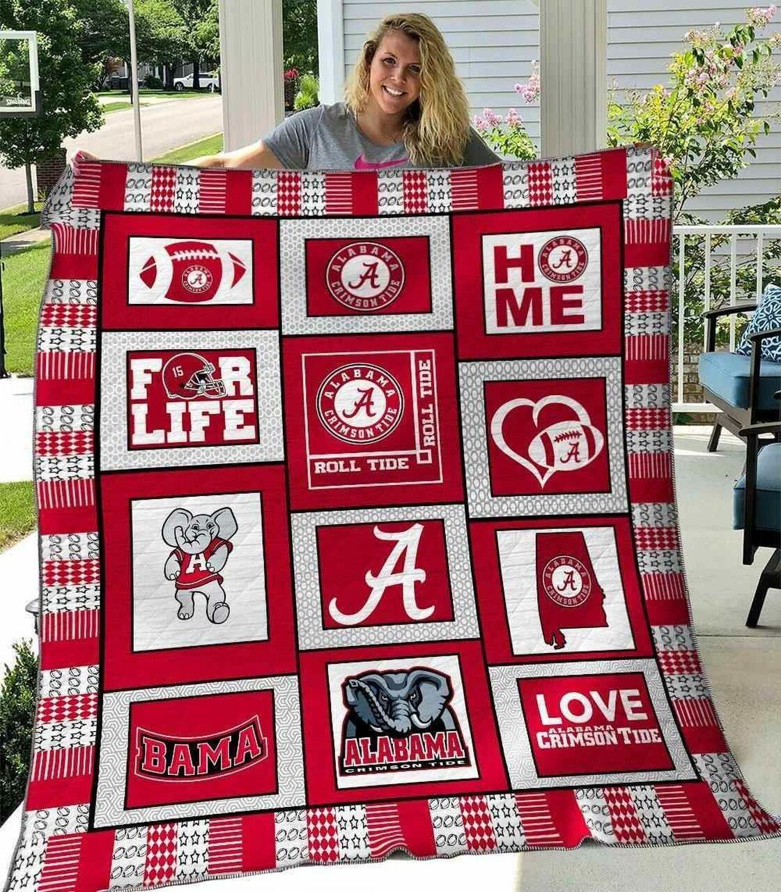 Alabama Crimson Tide 1 Blanket Th1607 Quilt and Home Decor